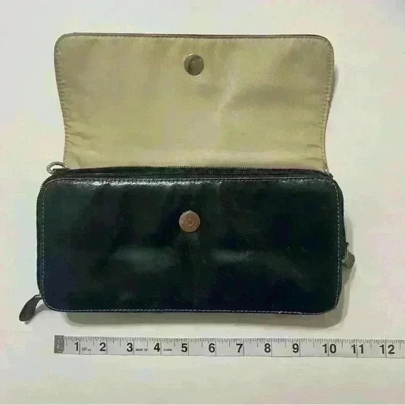 GUC Giani Bernini Black Leather Organizer Clutch Purse - Picture 8 of 10